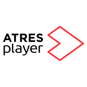 Logo de Atresplayer formado por el texto "ATRES player" en color negro junto a un símbolo geométrico rojo con forma de flecha o rombo abierto.